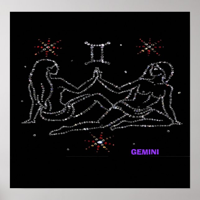 Gemini Astrologie Poster (Vorne)