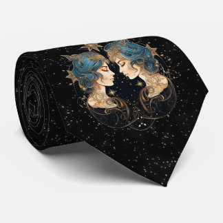 Gemini Astrologie Zodiac Neck Tie Krawatte