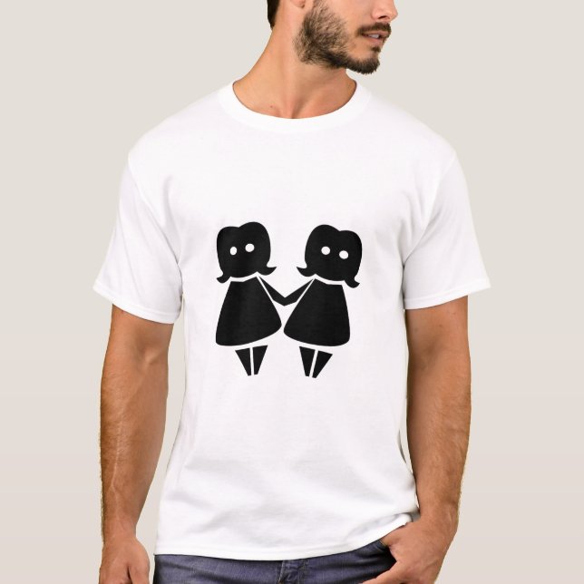 Gemini Astrologisches Symbol T-Shirt (Vorderseite)