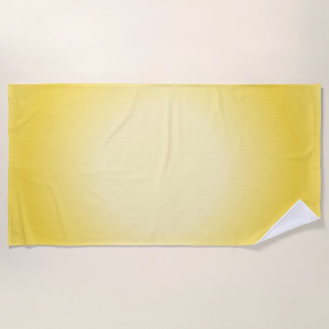 Gemini Aura Gradient, Gemini Zodiac, Gelbe Aura Strandtuch (Vorderseite)