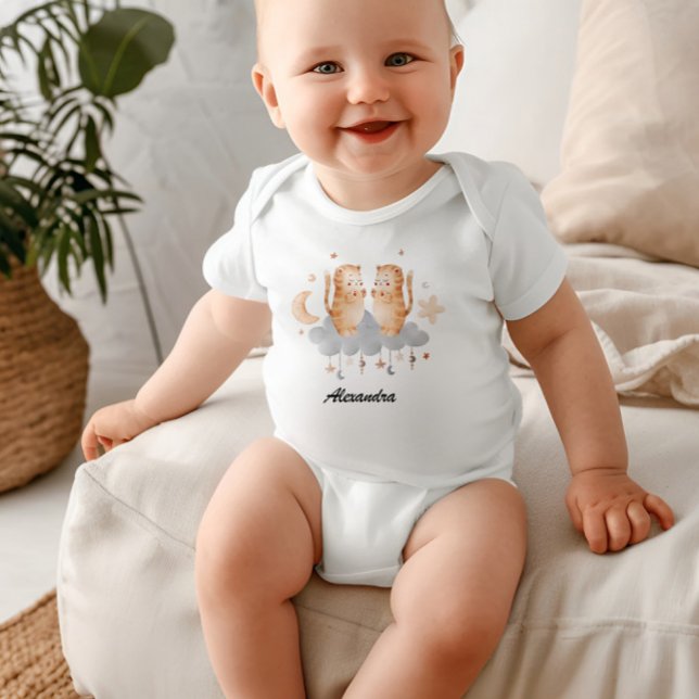 Gemini Baby: Twins' Delight Customizable Baby Strampler (Von Creator hochgeladen)