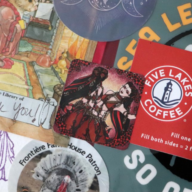 Gemini Bellydancer Postkarten Quadratischer Aufkleber (Von Creator hochgeladen)