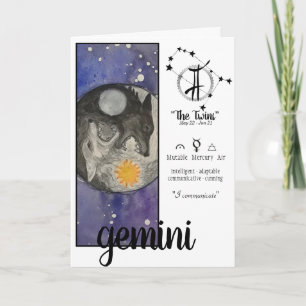 Gemini Birthday Card Karte