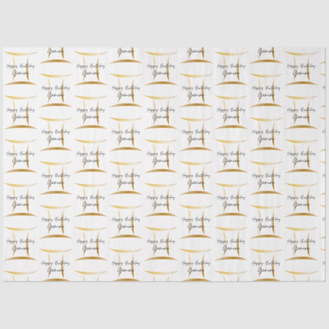 Gemini Birthday Wrap Seidenpapier (Vorderseite)