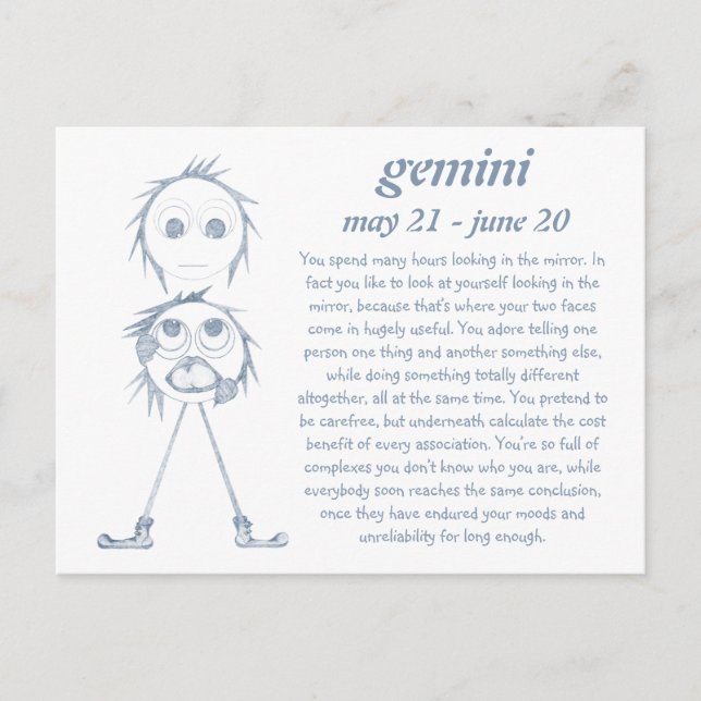 Gemini [ - BitchScope - ] Postkarte (Vorderseite)