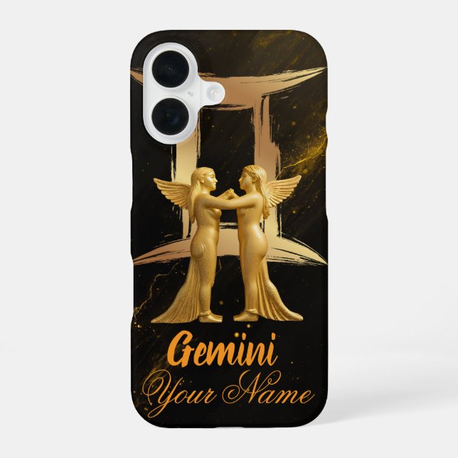 Gemini Case-Mate Barely There iPhone 16 Hülle (Rückseite)