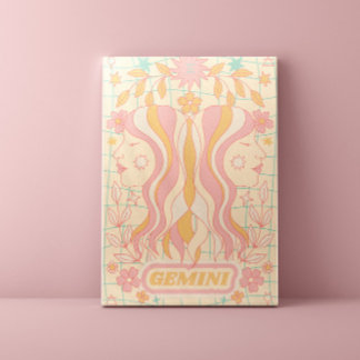 Gemini Celestial Zodiac Pastel Dreams Mauer Leinwanddruck