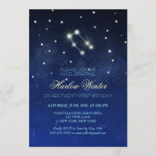 Gemini Constellation Geburtstagsparty Einladung