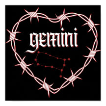 Gemini Constellation Gothic Dark Celestial Art