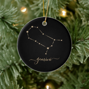 Gemini Constellation Keramik Ornament