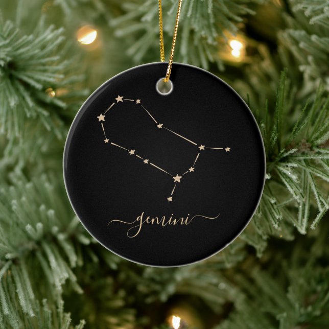 Gemini Constellation Keramik Ornament (Baum)