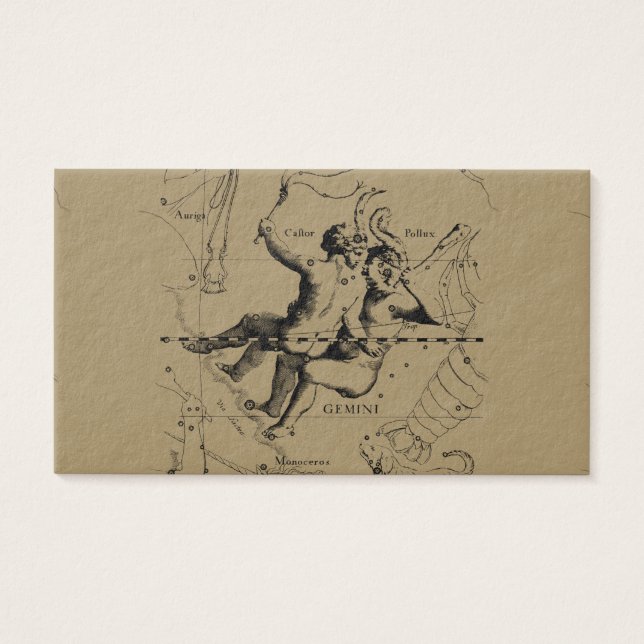 Gemini Constellation Map Hevelius circa 1690 (Vorderseite)