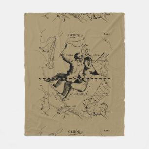 Gemini Constellation Map Hevelius circa 1690 Fleecedecke