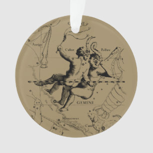 Gemini Constellation Zodiac Hevelius ca. 1690 Ornament
