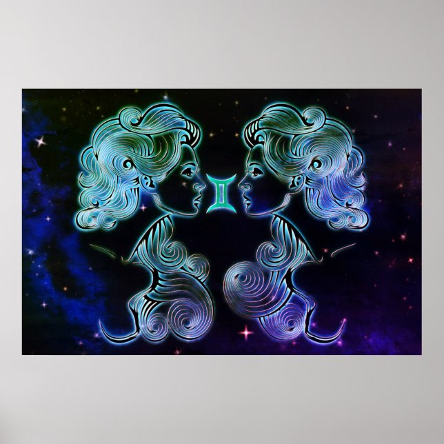 Gemini die Zwillinge zodiac Poster (Vorne)