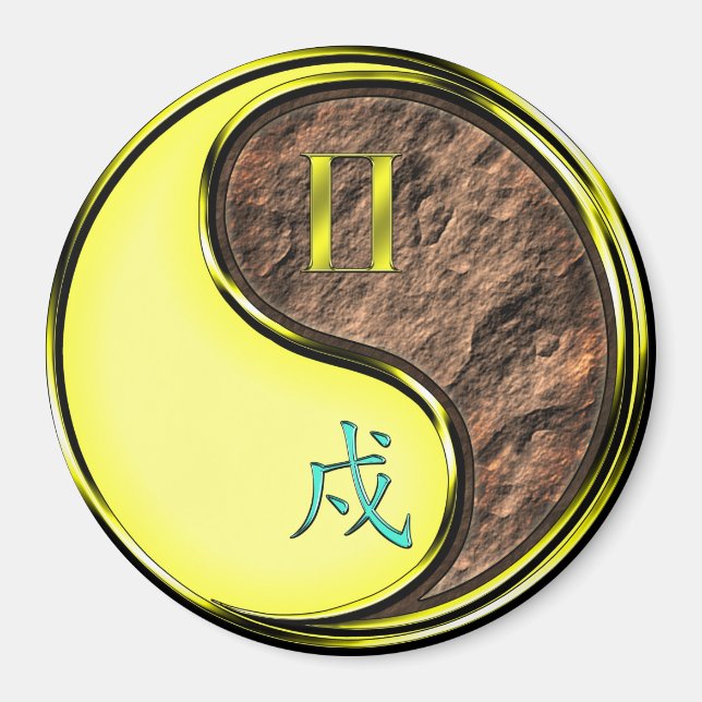 Gemini & Earth Dog Magnet (Vorne)