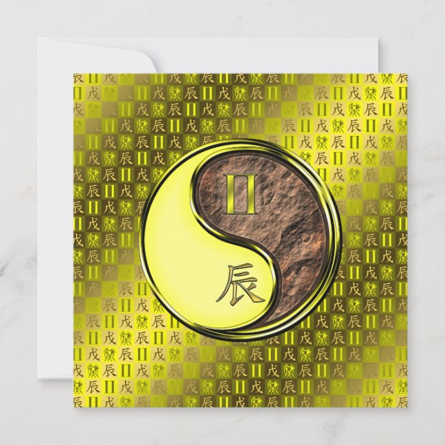 Gemini & Earth Dragon Karte (Vorderseite)