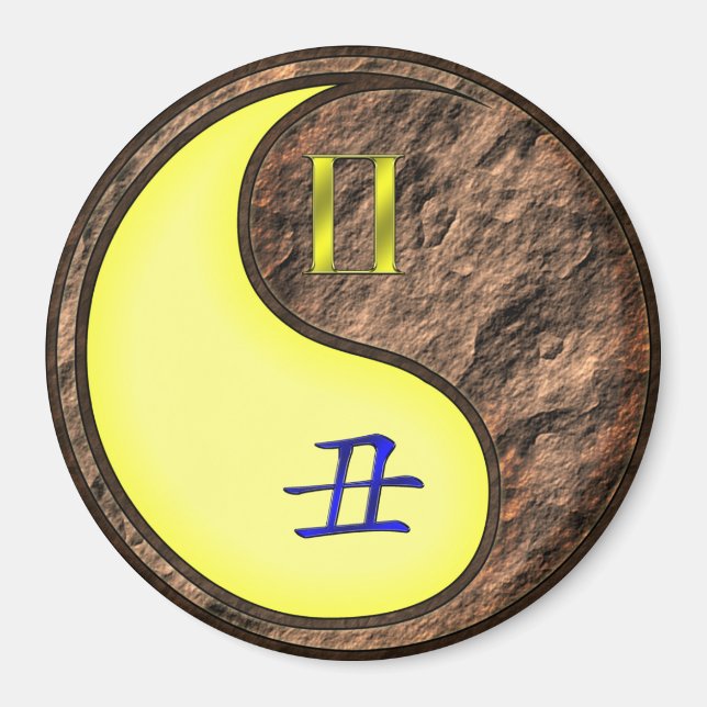 Gemini & Earth Ox Magnet (Vorne)