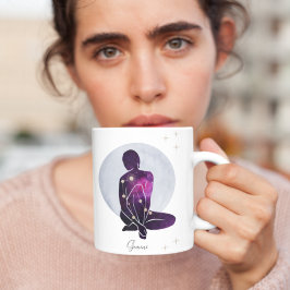 Gemini Feminine Blue Lila Zodiac Design Kaffeetasse