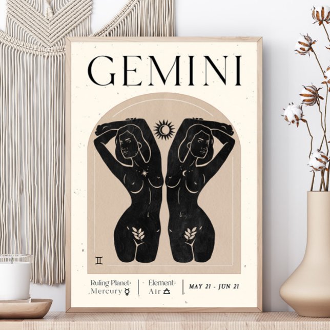 Gemini Feminine Zodiac Poster (Von Creator hochgeladen)