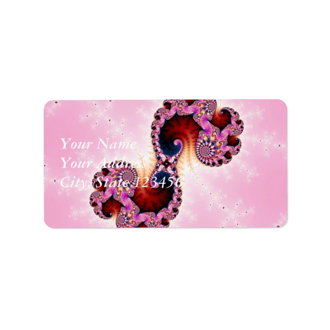 Gemini Fraktal Art Adressaufkleber (Vorne)