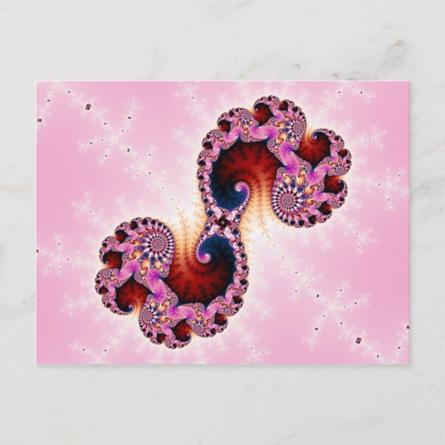 Gemini Fraktal Art Postkarte (Vorderseite)