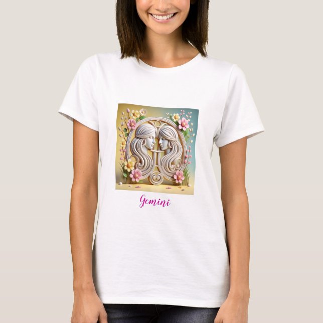 Gemini - Frühjahrserwachen Zodiac-T-Shirt T-Shirt (Vorderseite)