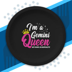 Gemini Geburtstag Königin Astrologie Zodiac Mai Ju Pappteller