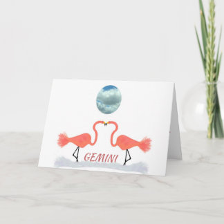 Gemini Geburtstagskarte mit Original Digitaler Kun Karte