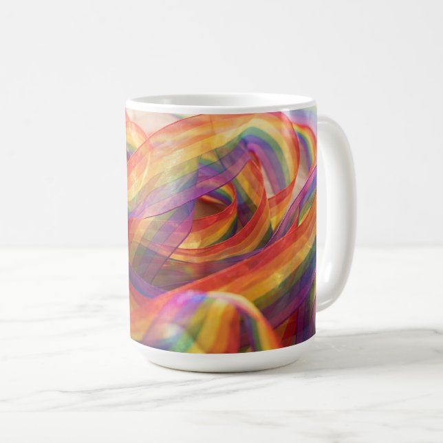 Gemini generiertes kaskadierendes durchsichtiges R Kaffeetasse (VorderseiteRechts)