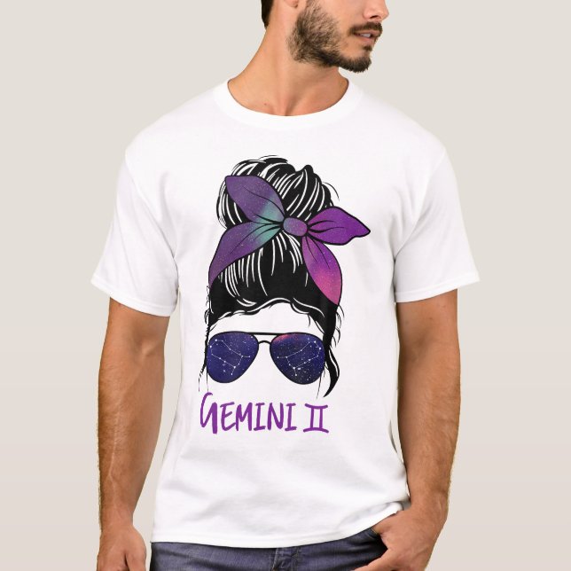 Gemini Girl Birthday Gemini Frau Zodiac T-Shirt (Vorderseite)