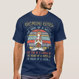 Gemini Girl das Soul einer Hexe Vintagen Geburtsta T-Shirt
