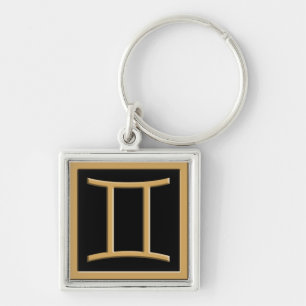 Gemini Gold Symbol Design Premium Schlüsselanhän Schlüsselanhänger