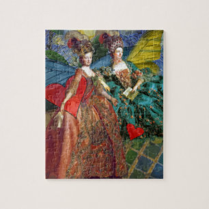 Gemini Gothic Whimsical Collage Butterfly Women Puzzle