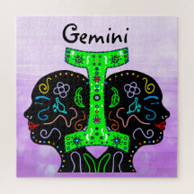 Gemini Handgezeichnetes Horoskop Zeichen