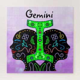 Gemini Handgezeichnetes Horoskop Zeichen Puzzle