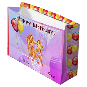 Gemini Happy Geburtstag / 21. Mai - 20. Juni Große Geschenktüte