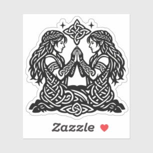 Gemini — Haunted Ink Zodiac-Zwillinge T-Shirt Aufkleber