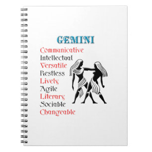 Gemini Horoscope Zodiac Sign Notizblock