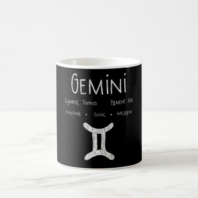 Gemini Horoskop Astrologie Star Geburt Geburtstags Kaffeetasse (Mittel)
