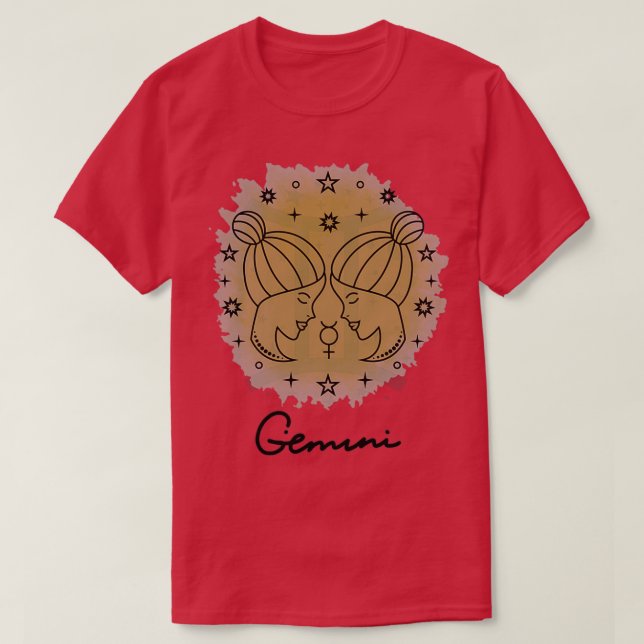 Gemini Horoskop T-Shirt (Design vorne)