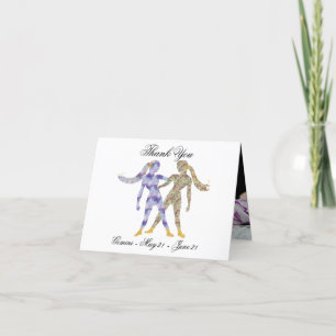 Gemini Impressionist Malstil & Gold Vielen Dank Dankeskarte