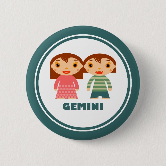 Gemini ist mein Zodiakzeichen Button (Vorderseite)