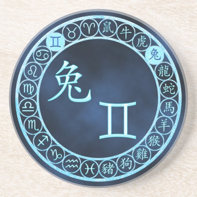 Gemini/Kaninchen Untersetzer (Vorne)