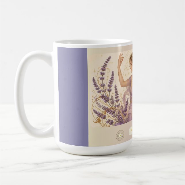 Gemini Lavendel Art Nouveau Tasse (Links)