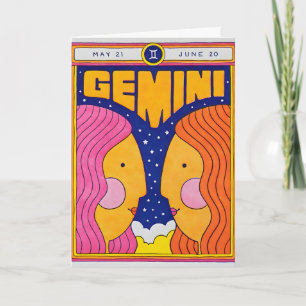 Gemini Letterpress Karte