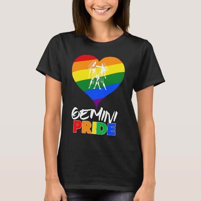 Gemini LGBT Gay Pride Phantastisch T-Shirt (Vorderseite)