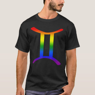 Gemini Lgbt Zodiac Sign LGbt Rainbow Pride Gay T-Shirt