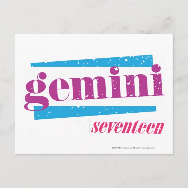 Gemini Lila Postkarte (Vorderseite)