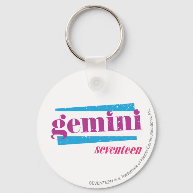Gemini Lila Schlüsselanhänger (Vorderseite)